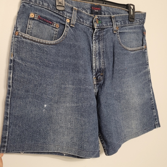Tommy Hilfiger Dark Wash Vintage Jean Shorts - Picture 4 of 9